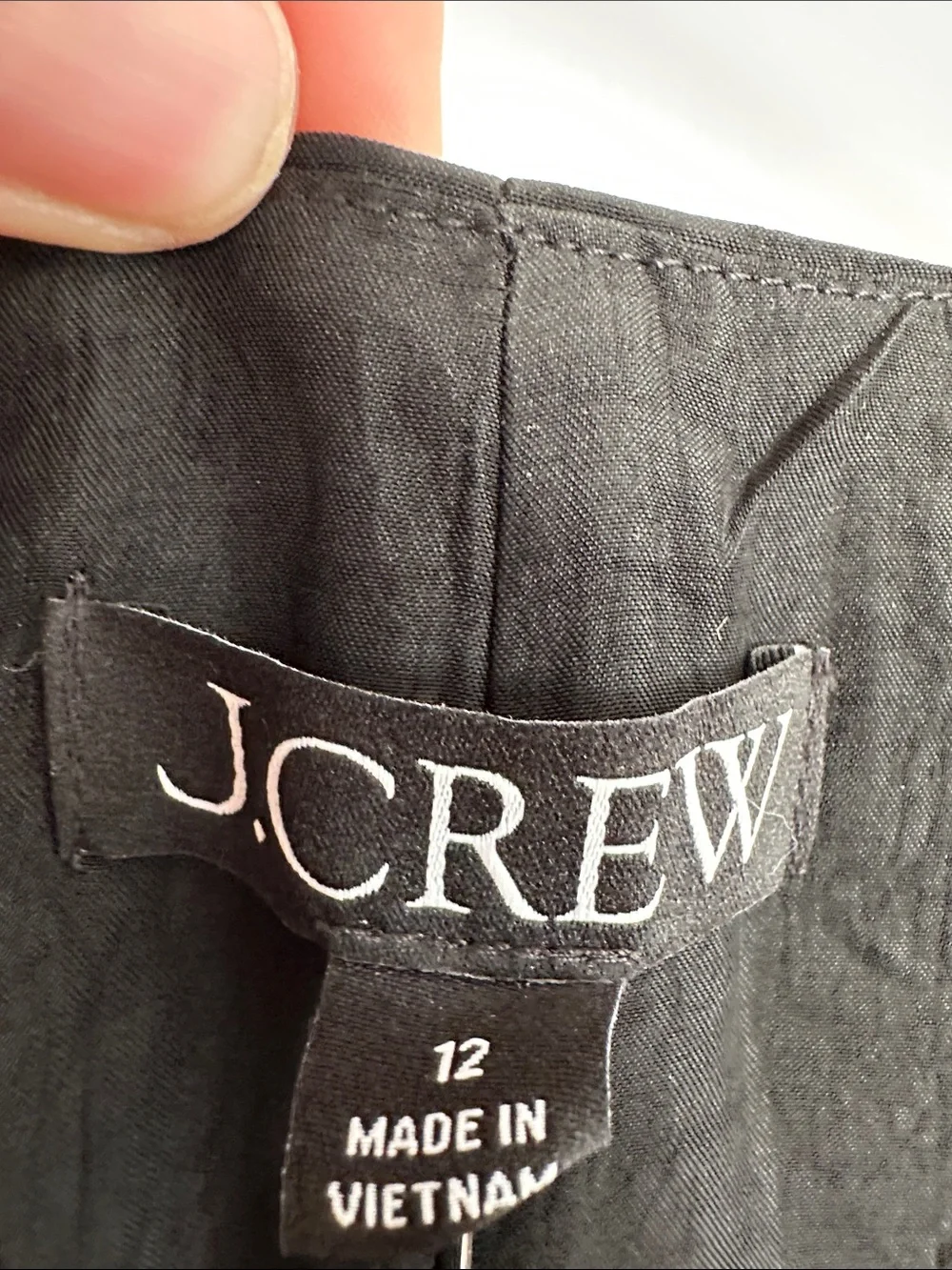 J. Crew Black Essential Cutaway Sleeveless Button-Front Vest in textured satin